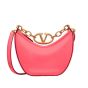 Valentino VLOGO MOON MINI HOBO BAG IN NAPPA LEATHER WITH CHAIN