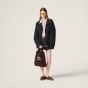 MIU MIU IVY raffia-effect woven tote bag
