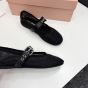 MIU MIU Mesh fabric ballerinas
