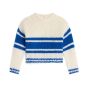 Celine striped crew neck sweater in chunky mohair and wool