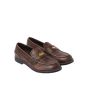 MIU MIU Vintage-effect leather penny loafers