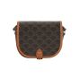 Celine MEDIUM FOLCO BAG IN TRIOMPHE CANVAS AND CALFSKIN