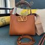 VALENTINO GARAVANI ALLTIME MEDIUM HANDBAG IN GRAINY CALFSKIN