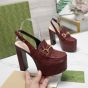 Gucci Women's Horsebit platform loafer slingback