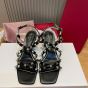 Valentino ROCKSTUD CALFSKIN SANDAL WITH STRAPS