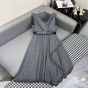 Dior Mid-Length Draped Dress with Belt