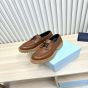 Prada Laced leather loafers
