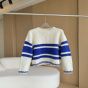 Celine striped crew neck sweater in chunky mohair and wool