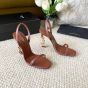 YSL OPYUM SLINGBACK SANDALS IN VEGETABLE-TANNED LEATHER