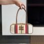 MIU MIU Beau canvas and leather bag