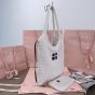 MIU MIU IVY raffia-effect woven tote bag