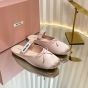 MIU MIU Satin ballerina mules