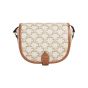 Celine MEDIUM FOLCO BAG IN TRIOMPHE CANVAS AND CALFSKIN