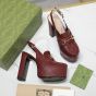 Gucci Women's Horsebit platform loafer slingback