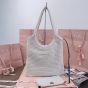MIU MIU IVY raffia-effect woven tote bag
