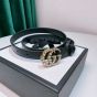Gucci GG Marmont thin belt with pearls
