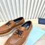 Prada Laced leather loafers