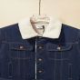 Celine trucker Sherpa jacket in raw wash denim