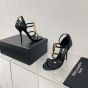 YSL Cassandra sandals in patent leather