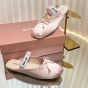 MIU MIU Satin ballerina mules