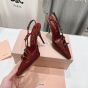 MIU MIU Patent leather slingbacks with buckles