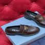 Prada Chocolate leather loafers
