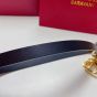 Valentino VLOGO SIGNATURE SHINY CALFSKIN BELT WITH CHAIN