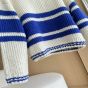 Celine striped crew neck sweater in chunky mohair and wool