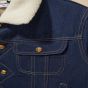 Celine trucker Sherpa jacket in raw wash denim