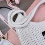 MIU MIU IVY raffia-effect woven tote bag