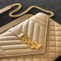 YSL MEDIUM ENVELOPE in MATELASSÉ lambskin