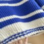 Celine striped crew neck sweater in chunky mohair and wool