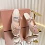 MIU MIU Satin ballerina mules