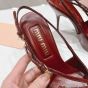 MIU MIU Patent leather slingbacks with buckles