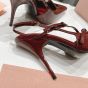 MIU MIU Patent leather slingbacks with buckles