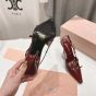 MIU MIU Patent leather slingbacks with buckles