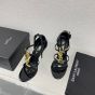 YSL Cassandra sandals in patent leather