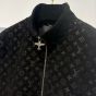 LV Monogram Debossed Suede Tracksuit Jacket