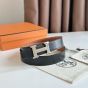 Hermès H au Carre belt buckle & Reversible leather strap 32 mm
