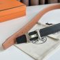 Hermès H au Carre belt buckle & Reversible leather strap 32 mm