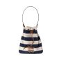 MIU MIU Striped fabric drawstring pouch