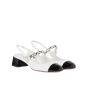 MIU MIU Two-tone patent leather slingback pumps