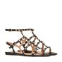 Valentino ROCKSTUD FLAT CALFSKIN SANDAL WITH STRAPS