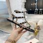 Valentino ROCKSTUD FLAT CALFSKIN SANDAL WITH STRAPS