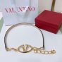 Valentino VLOGO SIGNATURE SHINY CALFSKIN BELT WITH CHAIN