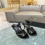 YSL TRIBUTE platform sandals in patent leather