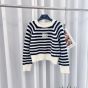 Celine crew neck marinière sweater in mohair and silk