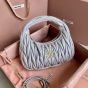 MIU MIU Wander matelassé nappa leather hobo bag