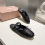 MIU MIU Leather ballerina mules
