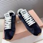 MIU MIU Plume technical fabric and suede sneakers